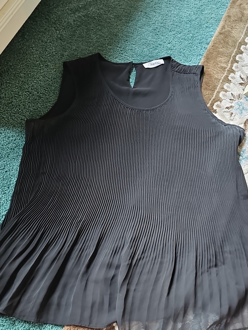 Calvin Klein Black Sleeveless Top with Label